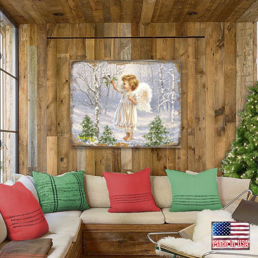 Little Winter Blessings Wooden Wall Art by D. Gelsinger - Nativity Holiday Decor - 95658B-1427