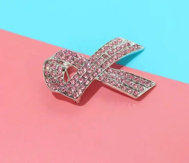 2pc Full Diamond Red Ribbon Alloy Brooch - Lootquake