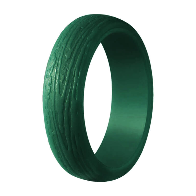 Juego de anillos de compromiso de silicona de 5,7 mm de ancho