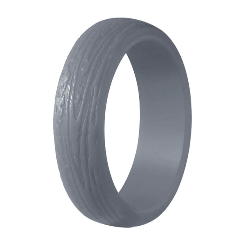 Juego de anillos de compromiso de silicona de 5,7 mm de ancho