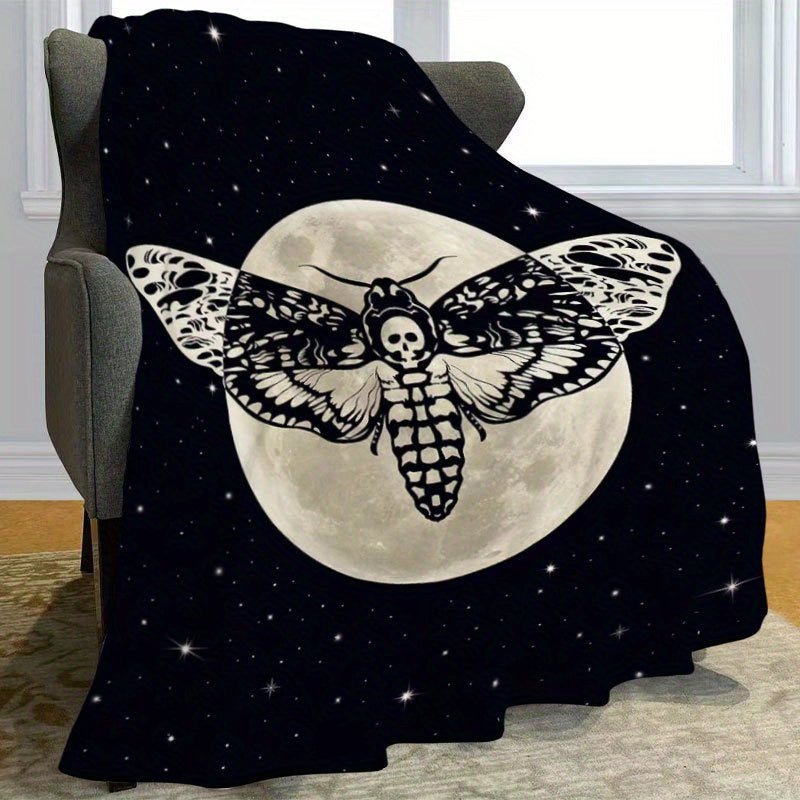 1pc Halloween Theme Blanket, Multi-purpose Gift Blanket, High-definition Printing Super Soft Flannel Blanket, Air Conditioning Blanket, Lunch Break Blanket