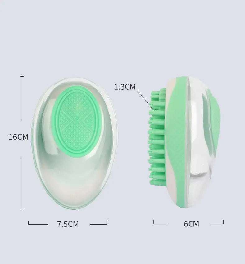 Dog Cat Bath Brush 2-in-1 Pet SPA Massage Comb Soft Silicone Pets Shower Hair Grooming Cmob Dog Cleaning Tool Pet Products - Lootquake