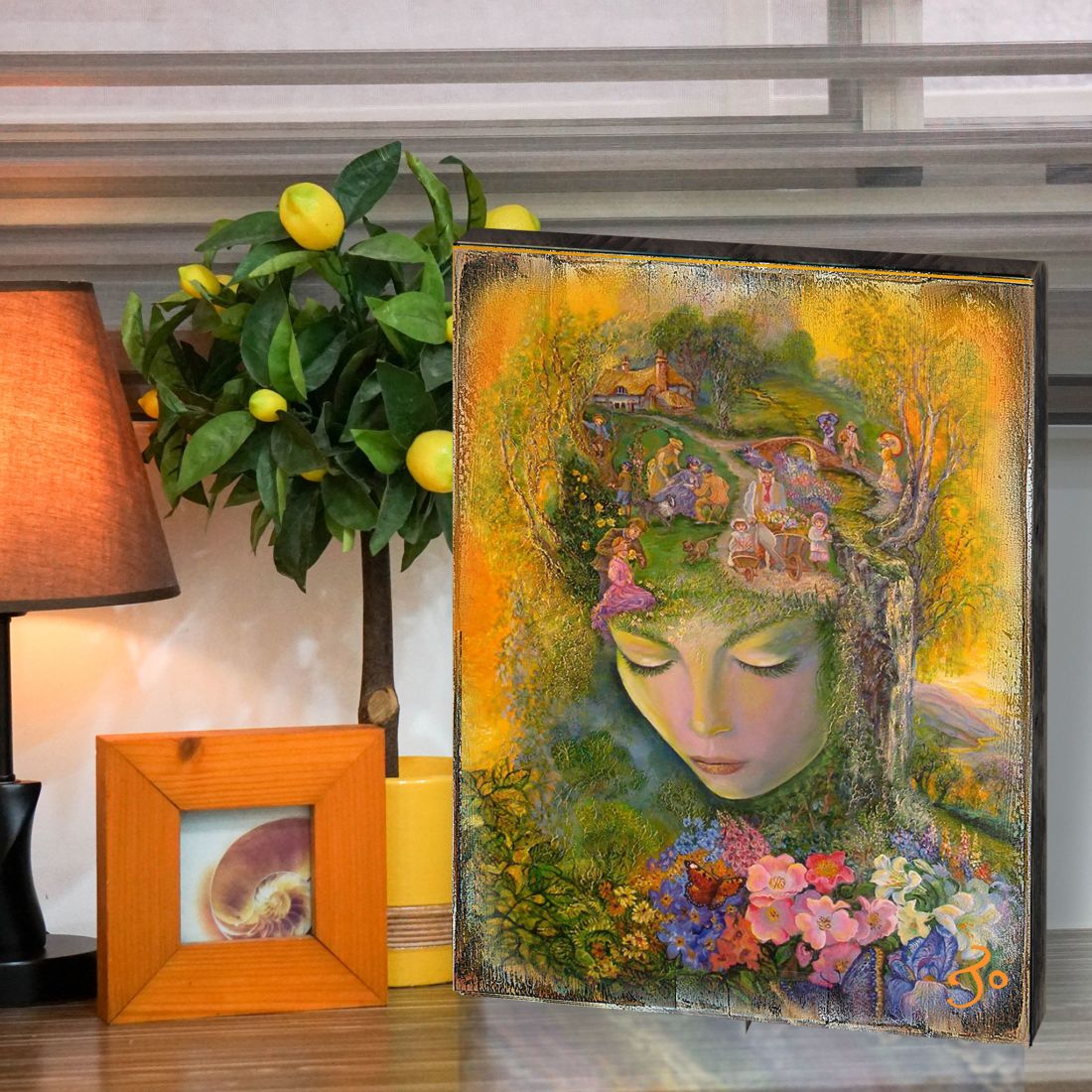 Arte de pared de madera de fantasía "Jefe Jardinero" de Josephine Wall - Decoración de fantasía - 852117-JW