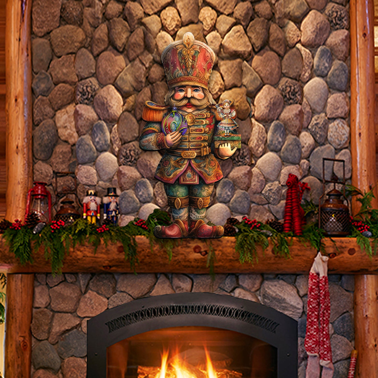 Charming Clara and Nutcracker Prince Holiday Door Decor by G. Debrekht - Christmas Decor - 8611059H