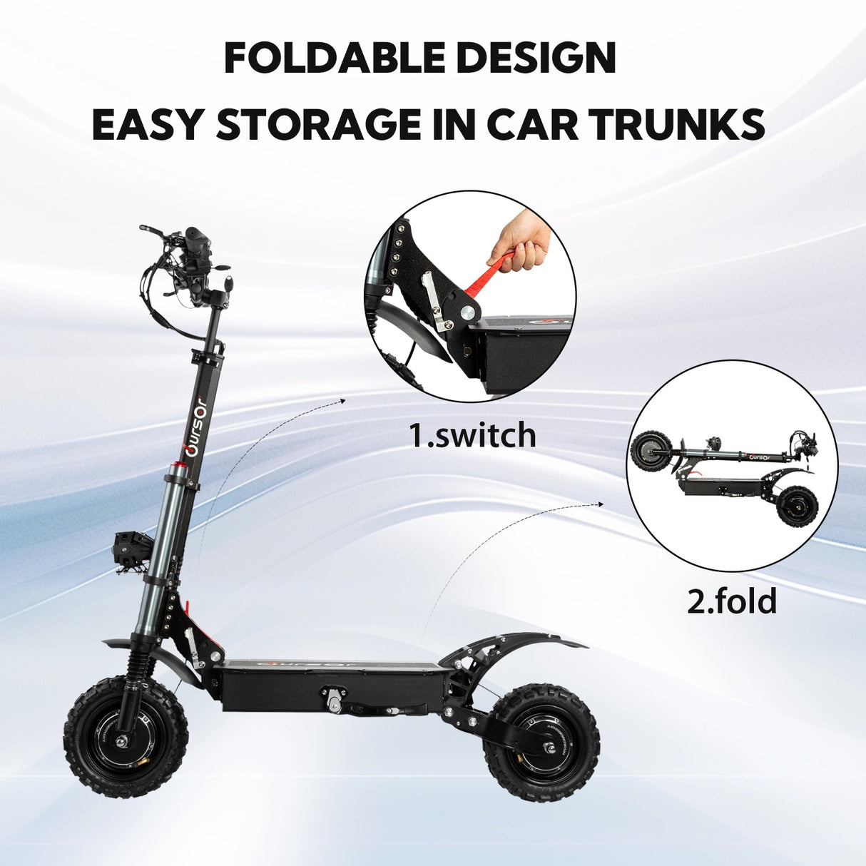 Trottinette électrique avec siège, double moteur 6000 W, vitesse maximale 80 km/h, batterie 60 V 35 Ah, autonomie de 80 km, pneus tout-terrain 11 pouces pour les déplacements urbains et les sorties tout-terrain.
