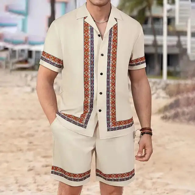 Fashion 3D Digital Printing Hawaiian Vacation Shirt Shorts - Lootquake