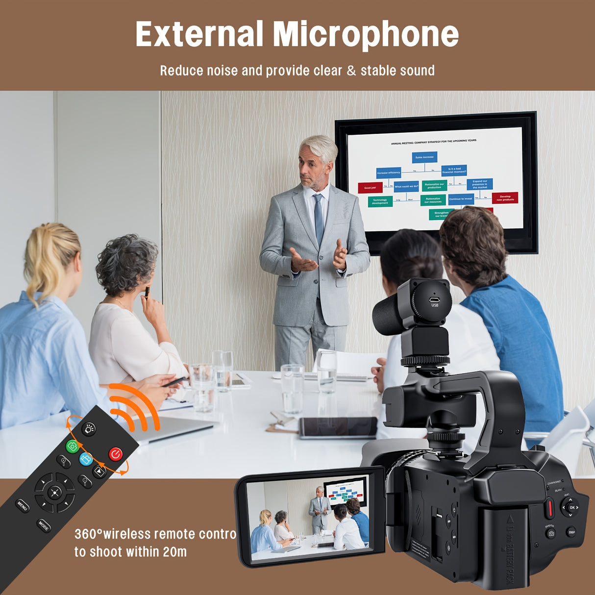 Videocámara Ultra HD 6K con zoom de 18x, visión nocturna por infrarrojos, pantalla táctil de 4.0", wifi, micrófono, tarjeta SD de 64 GB, control remoto y cargador. Perfecta para vlogs y filmaciones. Cámara para vlogs | Cámara táctil | Alta resolución.