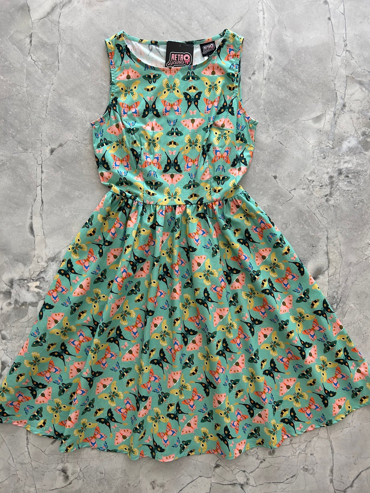 Vestido vintage de mariposas