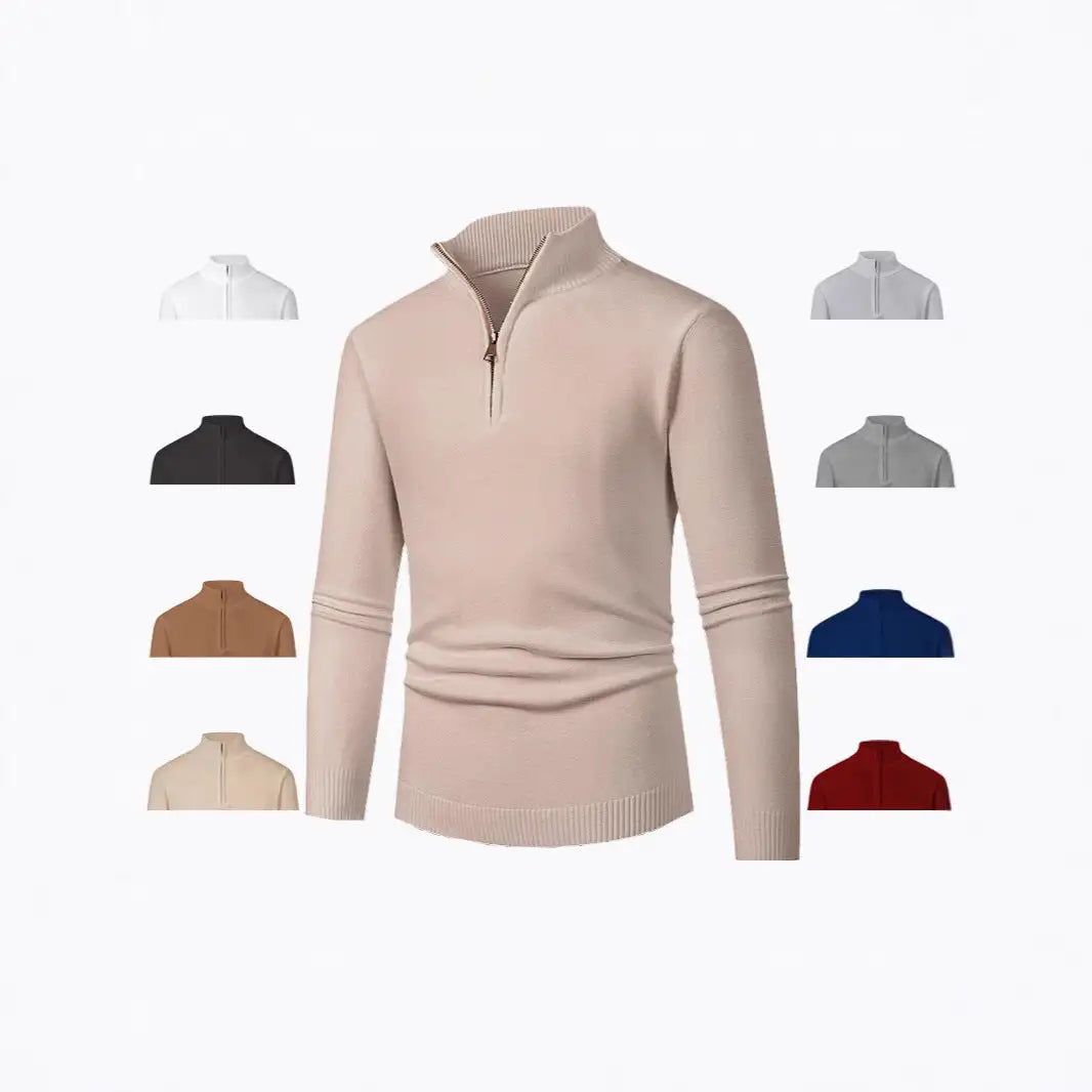 Fashion Trend Half Zipper Sweater - Lootquake