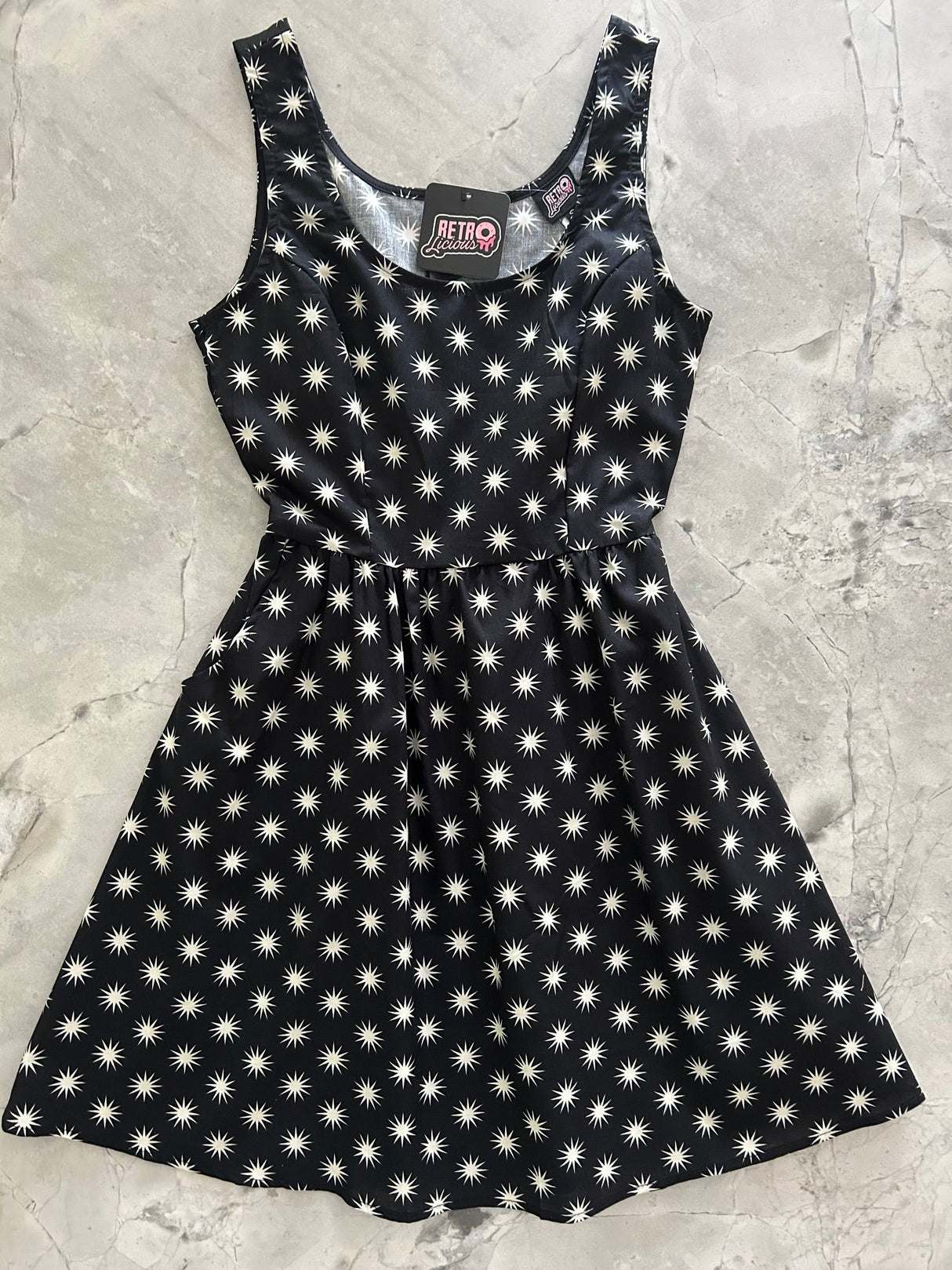 Starburst Shorter Length Fit & Flare Dress