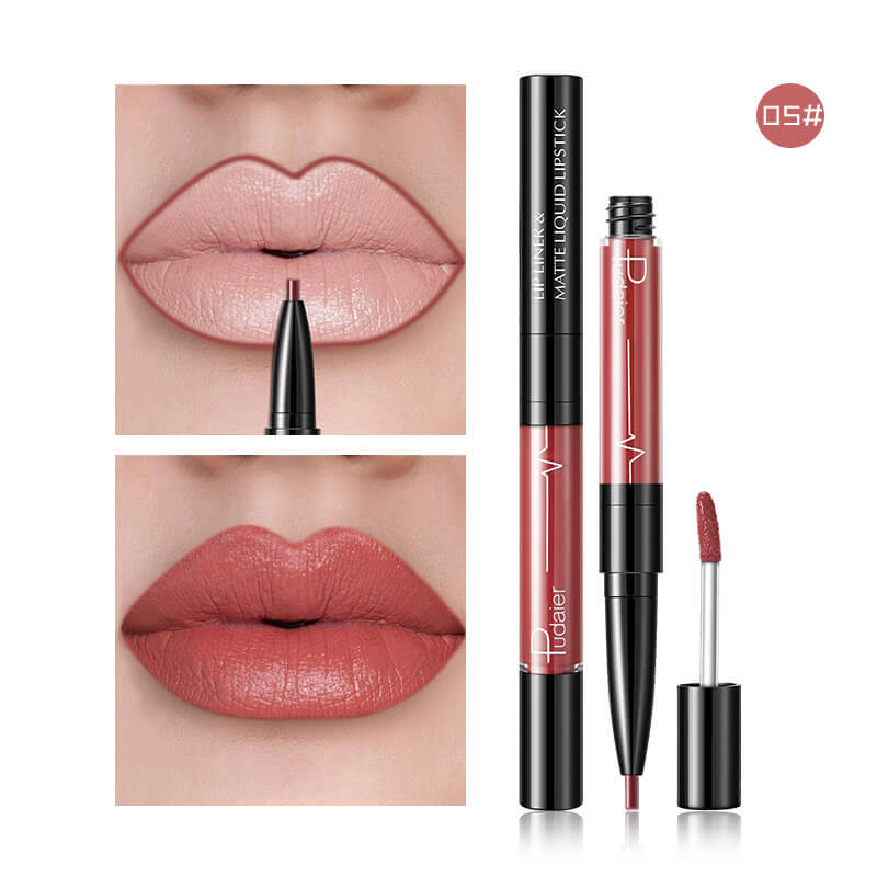 Pudaier Matte Lip Gloss Lip Liner Agate Red Lip Tint