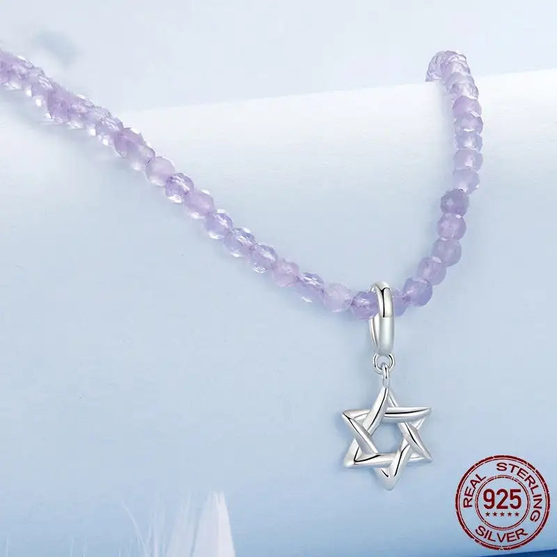 Six-pointed Star Pendant Diy Bracelet String Beads Scattered Beads - Lootquake
