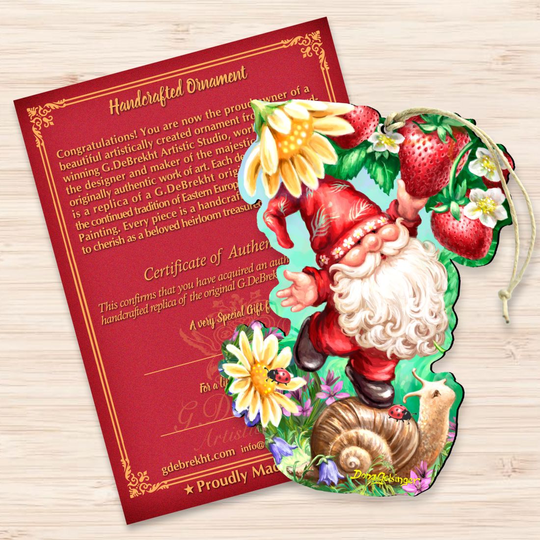 Adornos de madera de gnomos de verano de Gelsinger - Decoración de primavera y Pascua - 8461062-DG