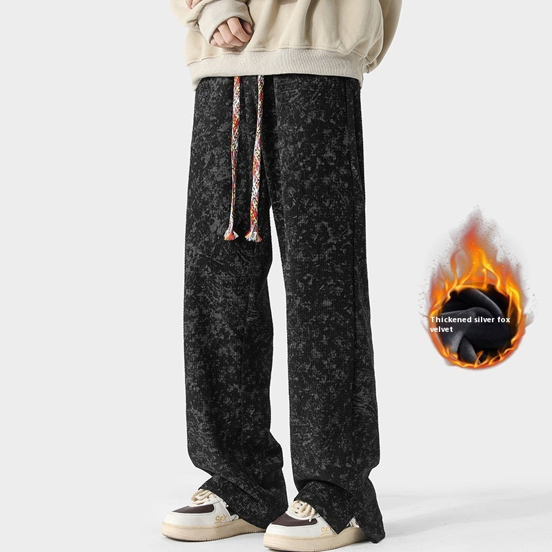 Straight Loose Pu Shuai Casual Long Pants - Lootquake