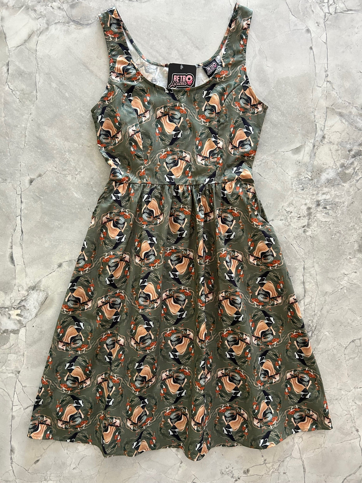 Vestido ajustado y acampanado Badger