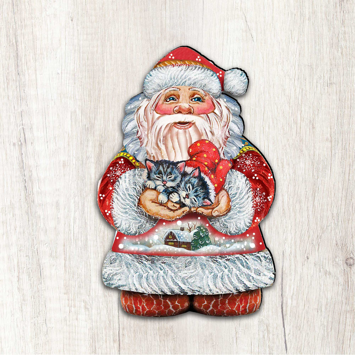 Kitten Holiday Santa Christmas Door Decor by G. DeBrekht - Christmas Decor - 8117808H