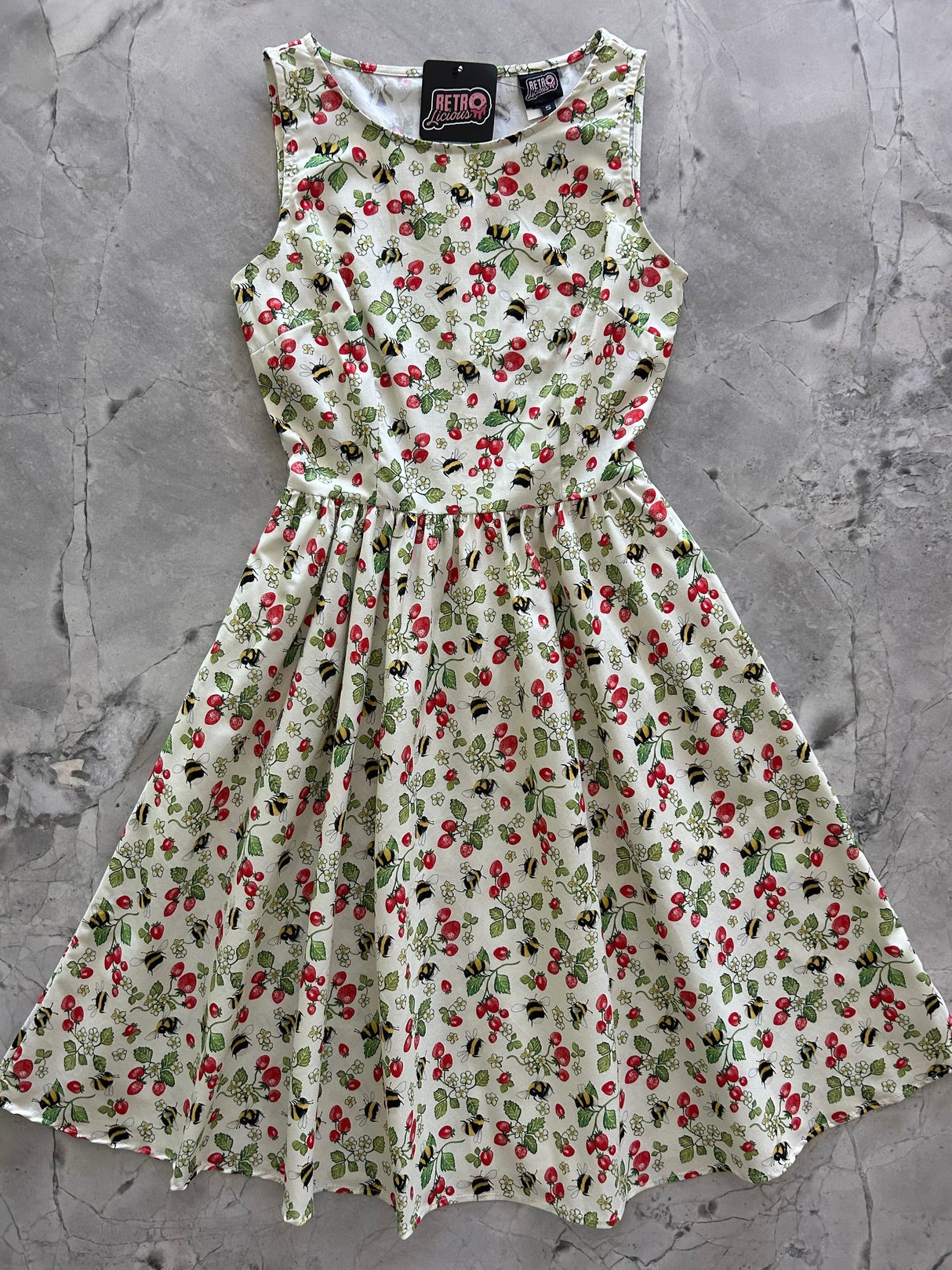Vestido vintage Berry Bees