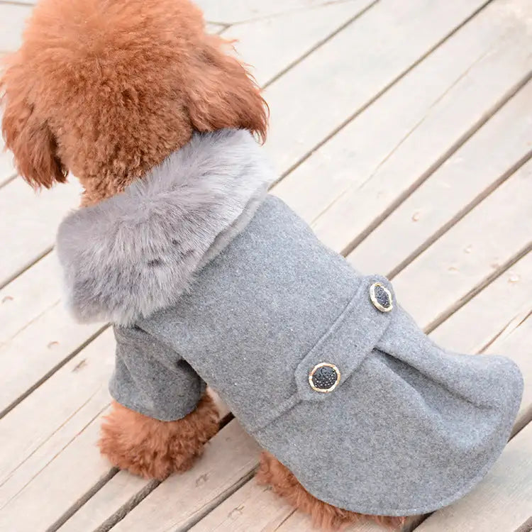 Pet Products Bipedal Solid Color Dog Autumn Winter Coat - Lootquake