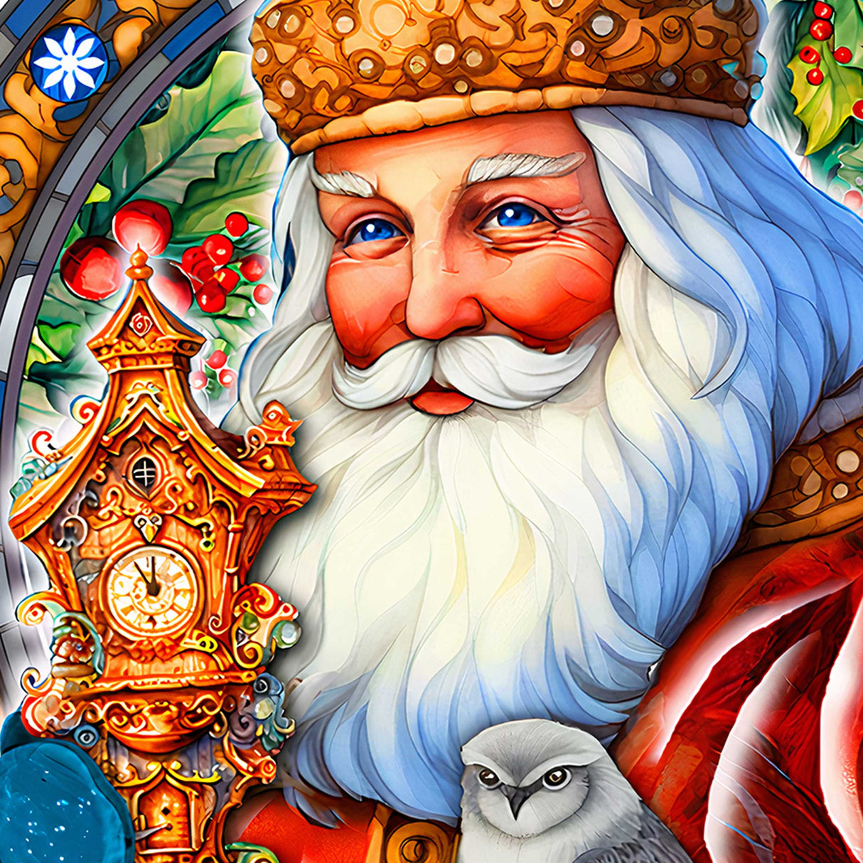 Decoración navideña para puerta de Papá Noel con reloj de G. Debrekht - Decoración de muñeco de nieve de Papá Noel - 8652818H