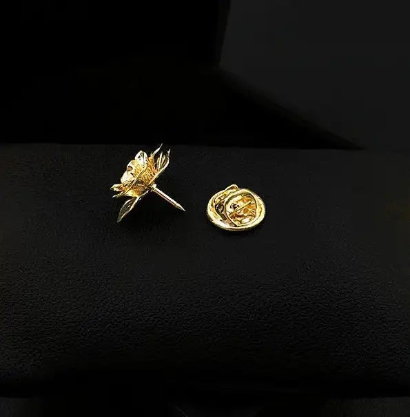 Retro Camellia Zircon Needle - Lootquake