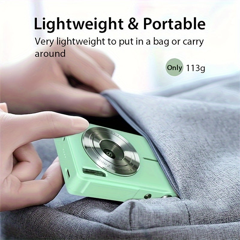 Cámara digital HD para vlogs: Zoom digital 16x, 1080P, cámara digital HD, pantalla LCD de 2,4 pulgadas, recargable, ideal para videoblogs, fotografía y webcam. Ideal para regalar en Acción de Gracias, Navidad y Año Nuevo.