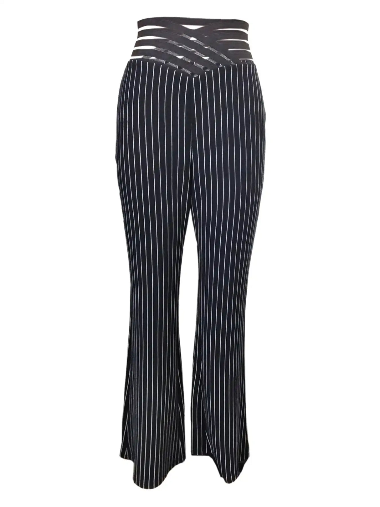 Ladies' Solid Color Hollow Out Fashionable Slim Fit And Slimming High Waisted Pants - Lootquake