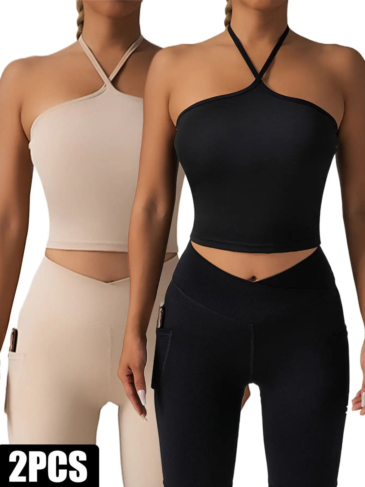 2 Pieces Sports Bra Athletic Running Sports Bra - Lootquake