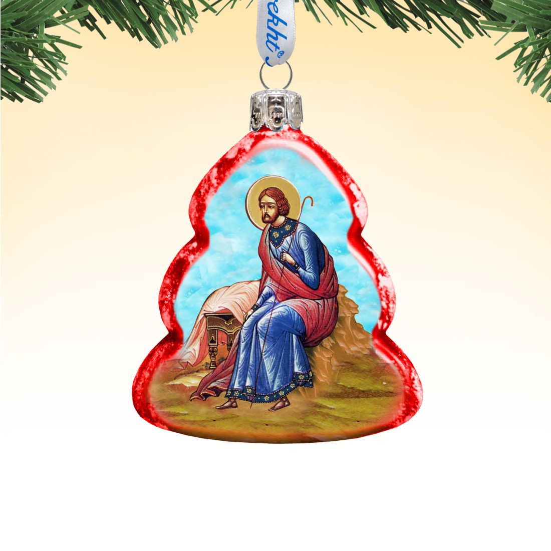 Joseph Mercury Glass Ornament by G. DeBrekht - Nativity Holiday Decor - 772017