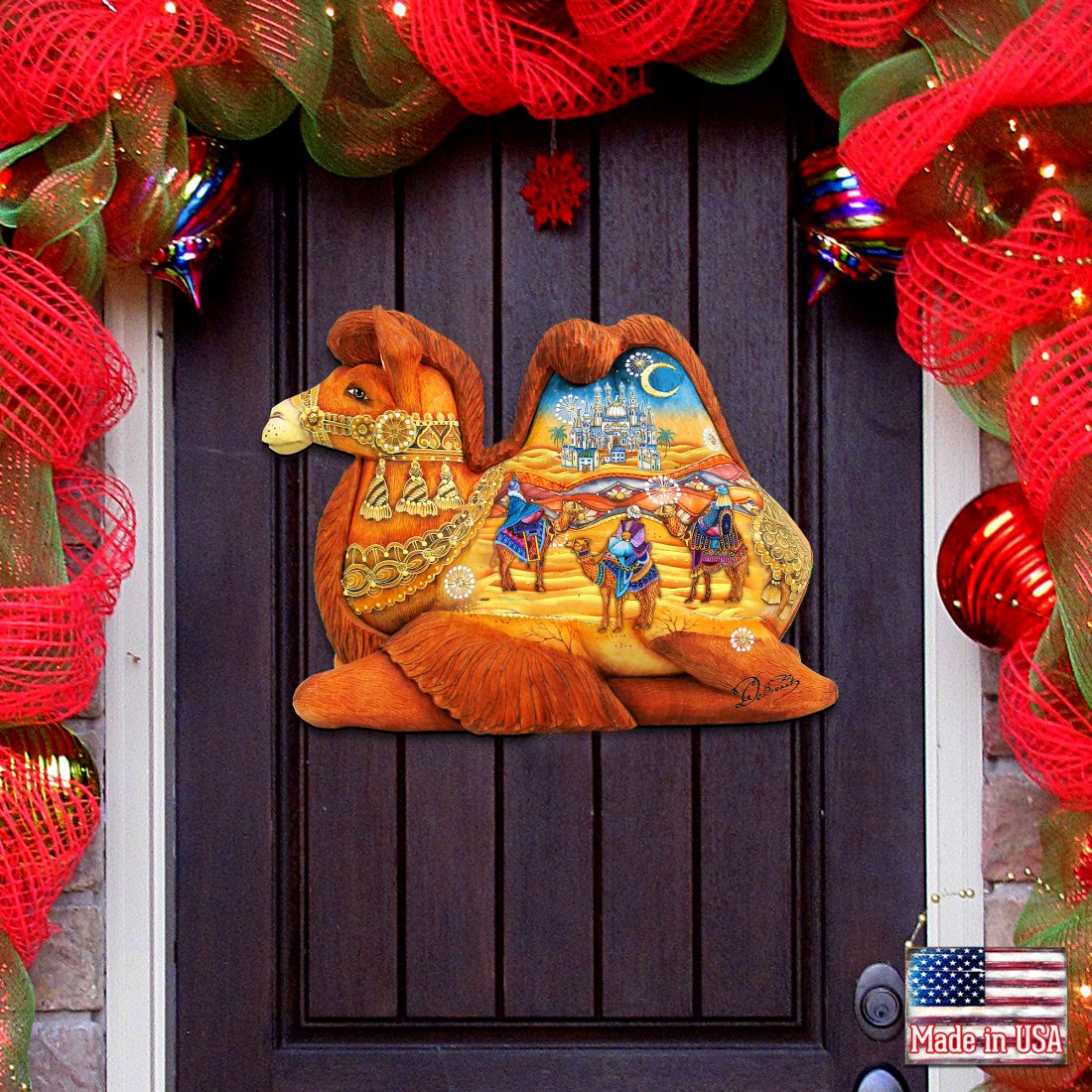 Decoración para puerta del Nacimiento de los Reyes Magos de G. DeBrekht - Decoración navideña del Nacimiento - 8126519H