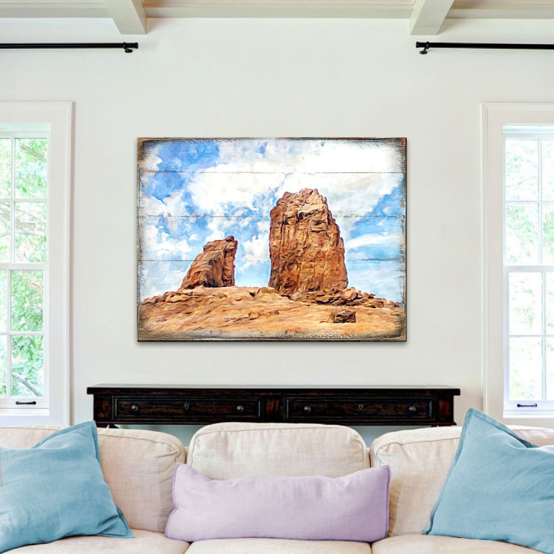 Arte mural de madera con paisaje de los cañones de Hogge de Nature Wonders - Decoración de vida silvestre - 95276B