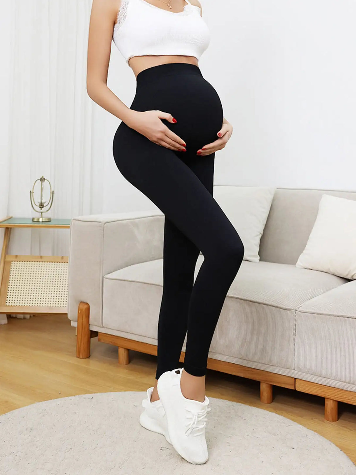 Women's Maternity Leggings Over The Belly Pregnancy Yoga Pants Active Wear Workout Leggings - Lootquake