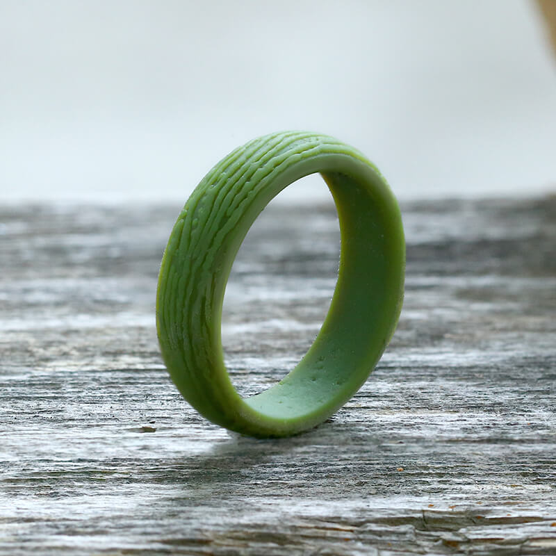 Juego de anillos de compromiso de silicona de 5,7 mm de ancho