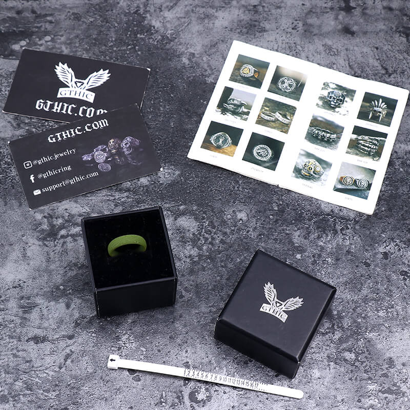 Juego de anillos de compromiso de silicona de 5,7 mm de ancho