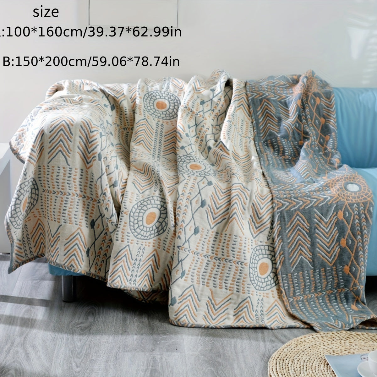 Versatile All-Season Sofa Towel Blanket - Reversible, Machine Washable, Perfect for Camping & Gifts
