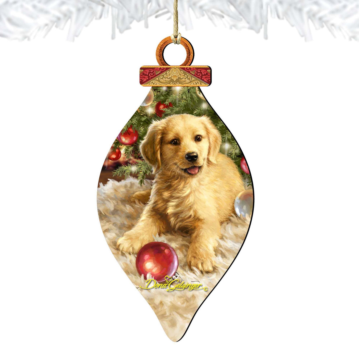 Christmas Puppy Wooden Ornaments by Gelsinger - Christmas Decor - 8041104-1609