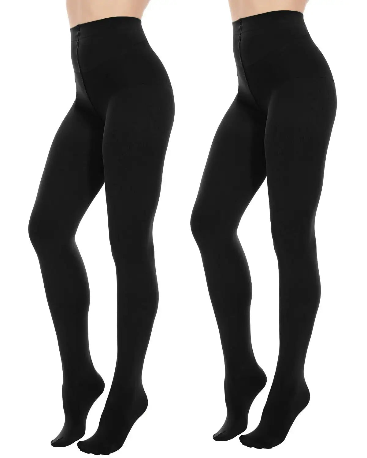 2pack 80d Opaque Black Tights For Women - Lootquake