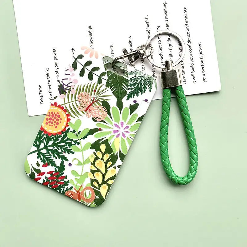 Green Plant Series Simple Fashion Lanyard Card Cover - Lootquake