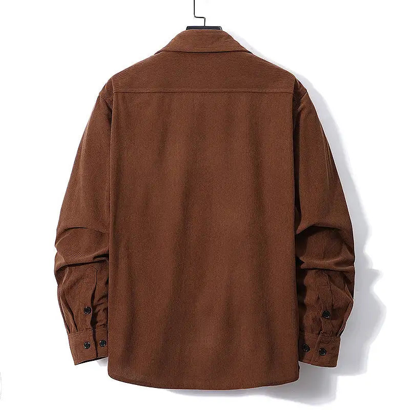 European Size Long Sleeve Shirt Men's Corduroy - Lootquake
