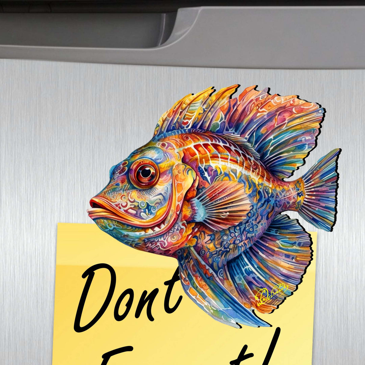 Mermaid and Friends Decorative Wooden Magnets Set of 6 by G. Debrekht - Coastal Decor - 8090064G-S6