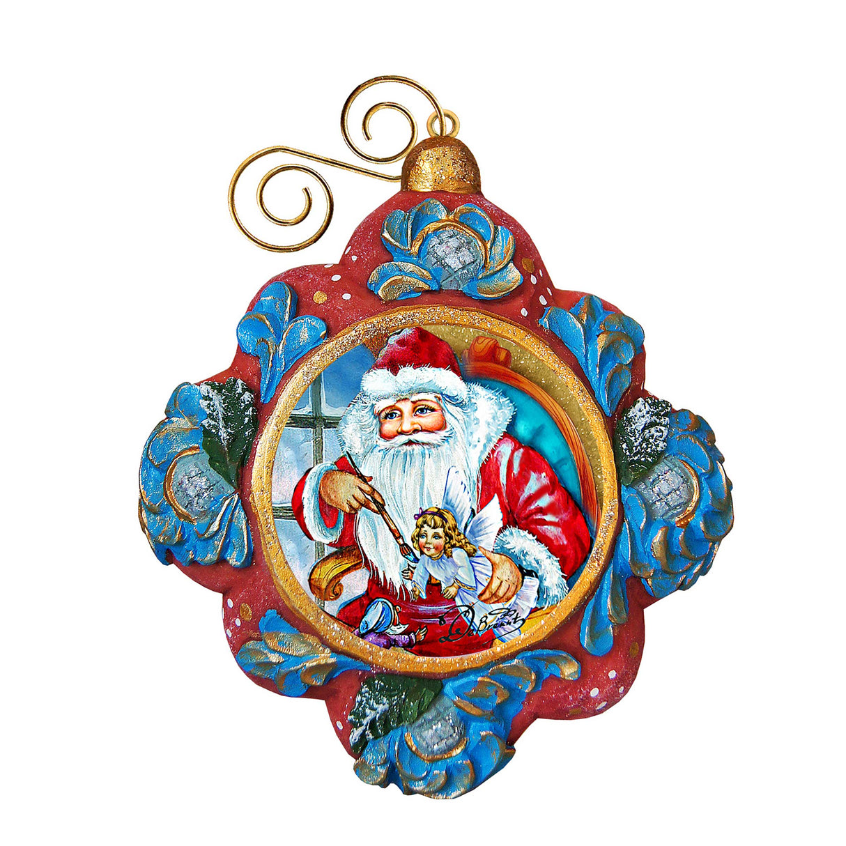 Nativity Workshop Sculpted Hand-Painted Christmas Ornament by G. DeBrekht - Nativity Holiday Decor - 6102415