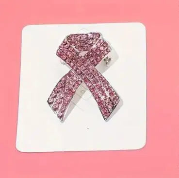 2pc Full Diamond Red Ribbon Alloy Brooch - Lootquake