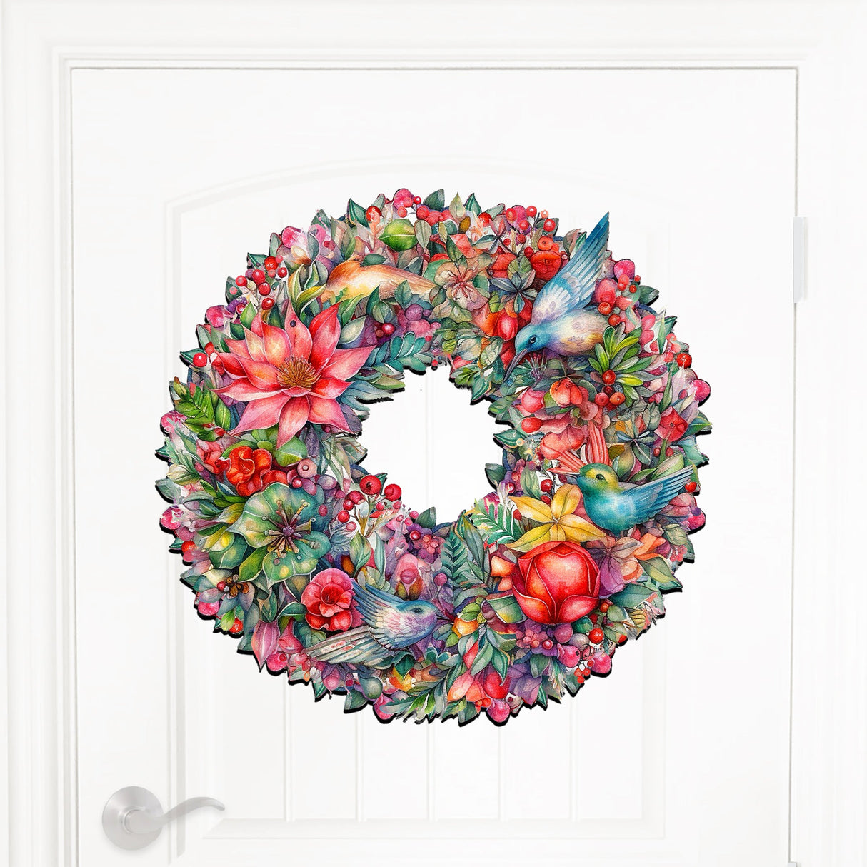 Corona de flores de verano, decoración navideña para puerta de G. Debrekht - Decoración de Pascua de primavera - 8611072H