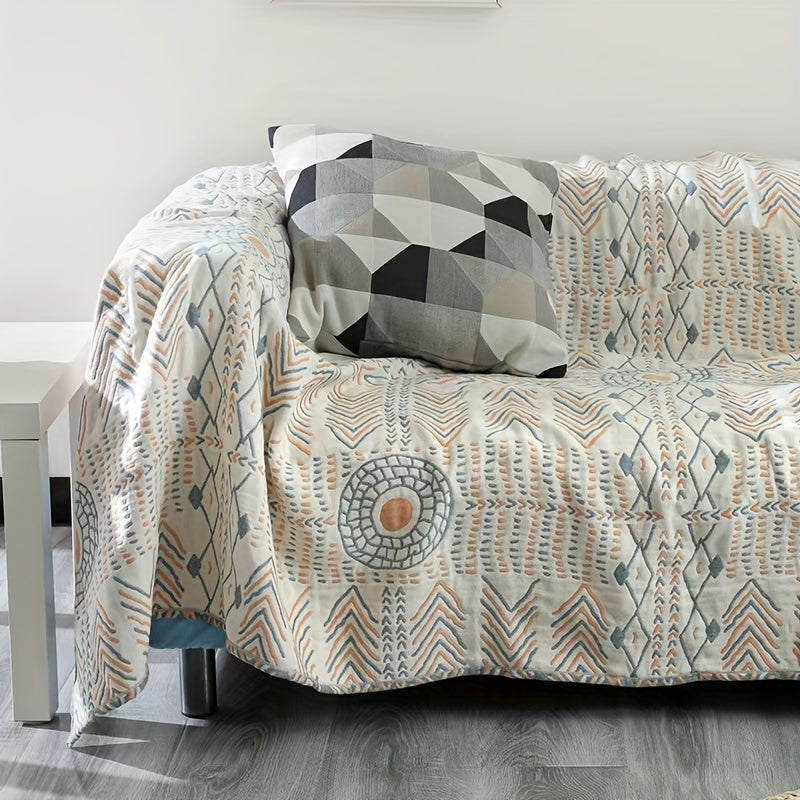 Versatile All-Season Sofa Towel Blanket - Reversible, Machine Washable, Perfect for Camping & Gifts