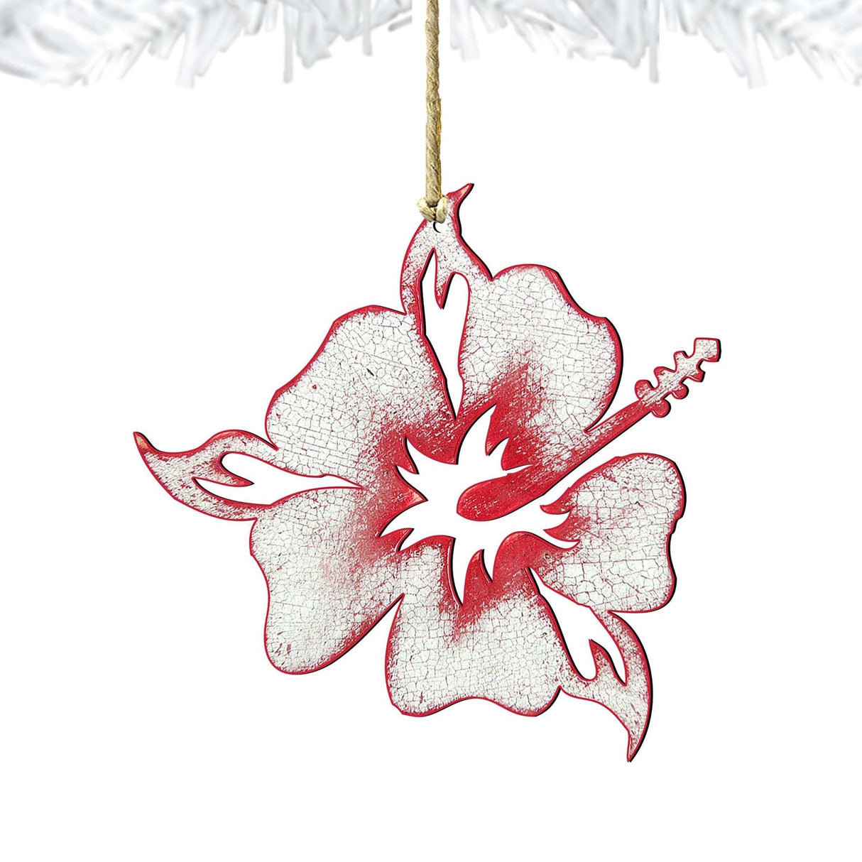 Adornos rústicos de madera con flores de hibisco de Nature Wonders - Decoración infantil para el hogar - 8198421