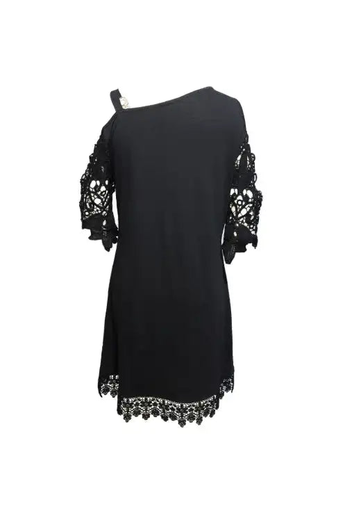 Ladies' Solid Color Off Shoulder Tassel Design Fashionable Dress - Lootquake