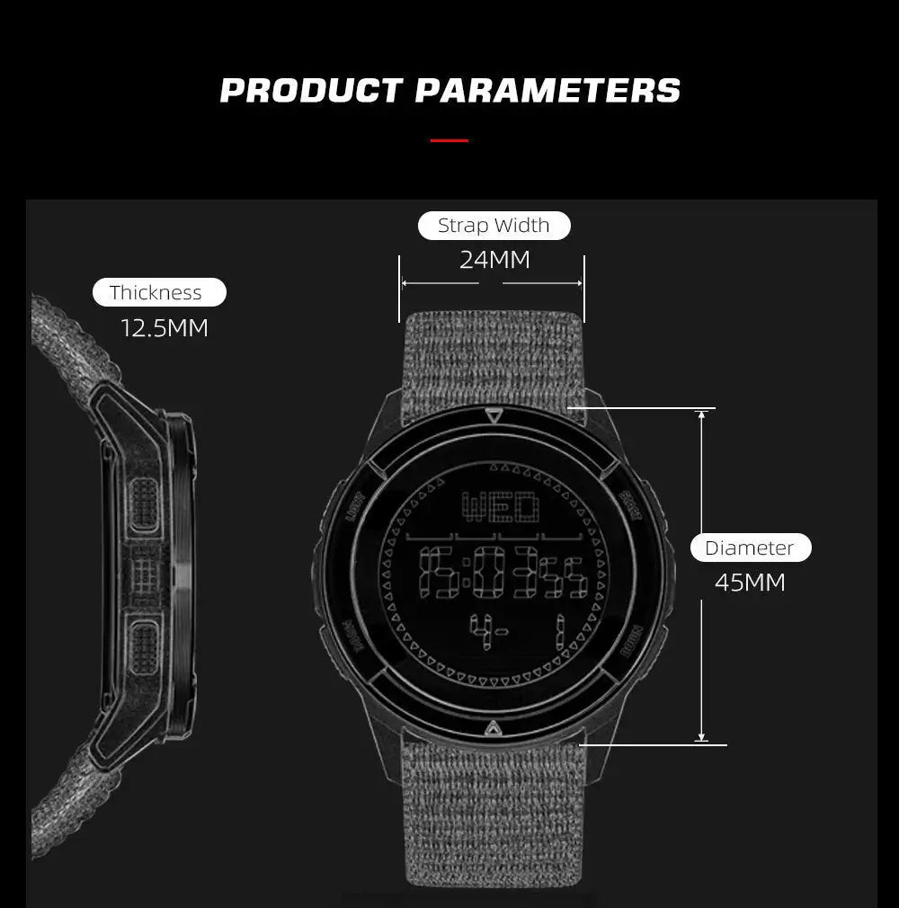 Outdoor Smart Watch with Pedometer and Compass, AMOLED Screen, Waterproof - Lootquake