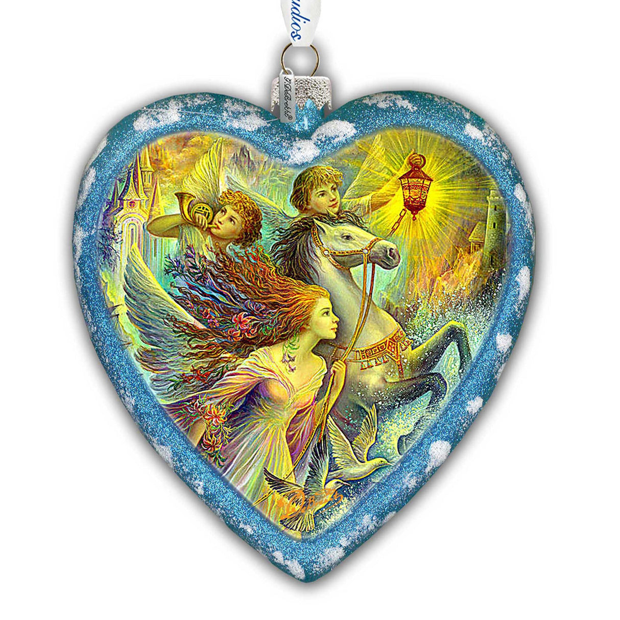 Christmas Night Glass Ornament Limited Edition by Strelkina at G. DeBrekht - Christmas Decor - 738-087-ST