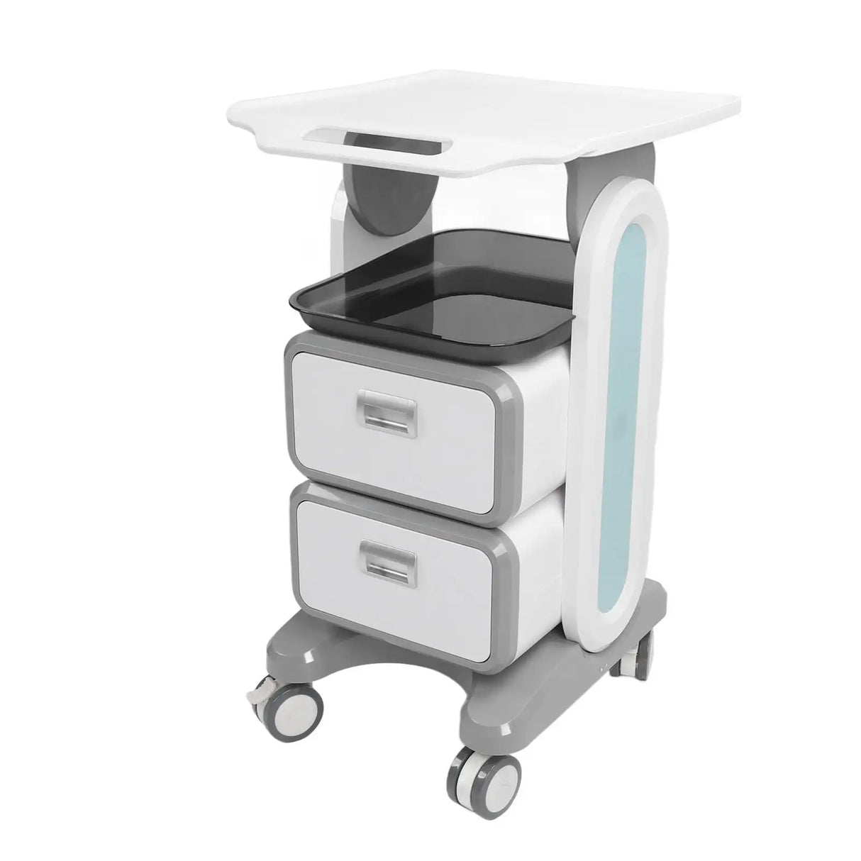Mobile Medical Trolley Cart Enlarged Tabletop Double Drawer Multifunctional Medical Cart for Beauty Salon Clinic - Lootquake
