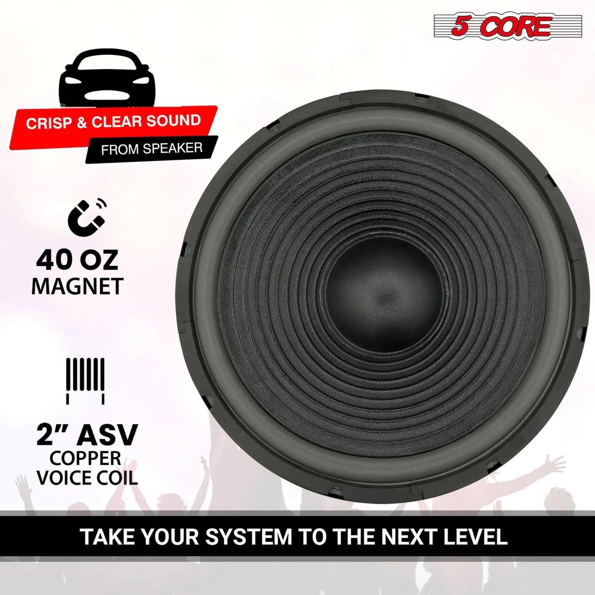 5Core Max Bass 15 Inch Subwoofer 450W 4Ohm