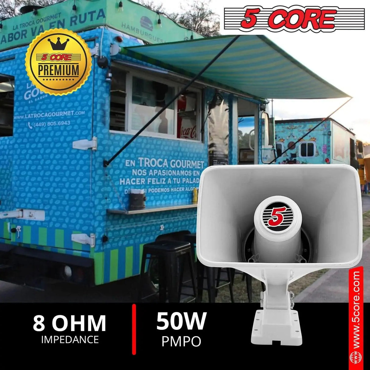 5Core Universal PA Horn Speaker 50W 6x4